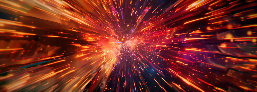 background on the theme of through the universe at superluminal speed