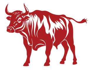 bull silhouette stock illustration