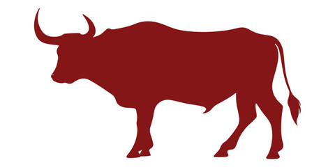 bull silhouette stock illustration
