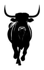 bull silhouette stock illustration
