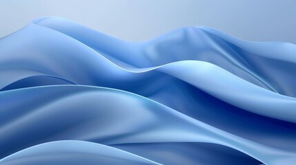Obraz premium Calming Abstract Blue Waves Flowing Softly