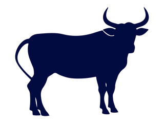bull silhouette stock illustration