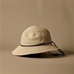 Pith Helmet on a Sepia Background with Space for Promotional Text