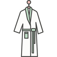 Bathrobe vector icon isolated