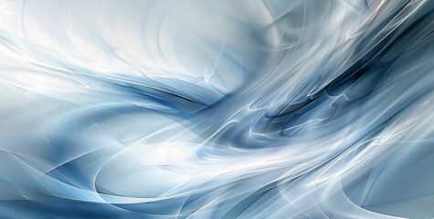 Fototapeta premium Abstract blue and white background with smooth lines, elegant curves, gradient light effect, high definition photography