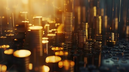 Obraz premium dynamic finance and money tech background symbolizing business growth and prosperity 3d render