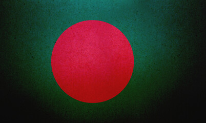 Flag of Bangladesh on a paper