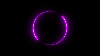 Abstract beautiful glowing  neon light circle loading icon  background illustration 4k .