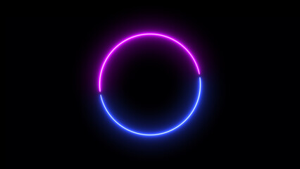 Abstract beautiful glowing  neon light circle loading icon  background illustration 4k .