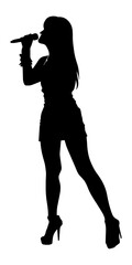 female singer silhouette illustration