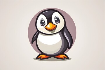 Fototapeta premium Cute Vintage Penguin Badge Logo for Branding and Merchandise