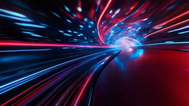 Experience the dynamic motion of neon light streaks a futuristic concept of speed