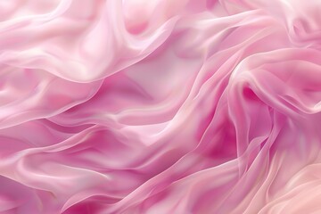 Obraz premium Elegant pink satin fabric with smooth waves and folds.