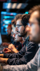 Obraz premium Two Software Developers Discuss Source Code in a Modern Office