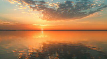 Tranquil Sunset by the Lake