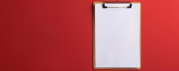 Blank voter checklist on clipboard, copy space, election organization