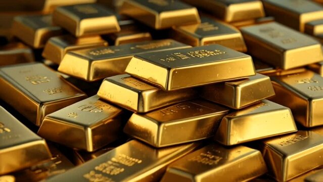 gold bars stacked
