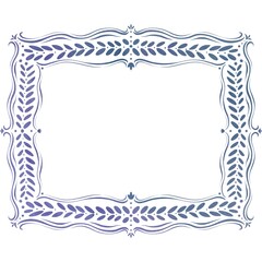 Floral frame, watercolor painting