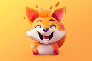 Obraz premium Playful Geometric Animal Logo for Branding and Advertising