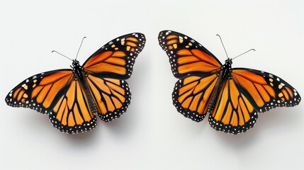 Beautiful colorful butterfly isolated over white background