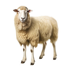 white goat on transparent background