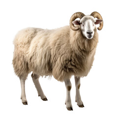 Obraz premium white goat on transparent background