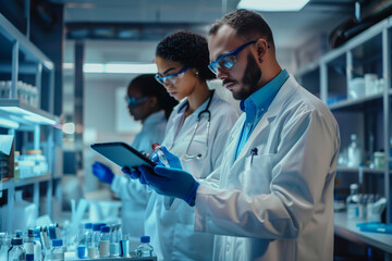 Biochemist Examining Virus Manifestations in a Modern Laboratory