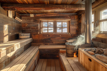 sauna room	
