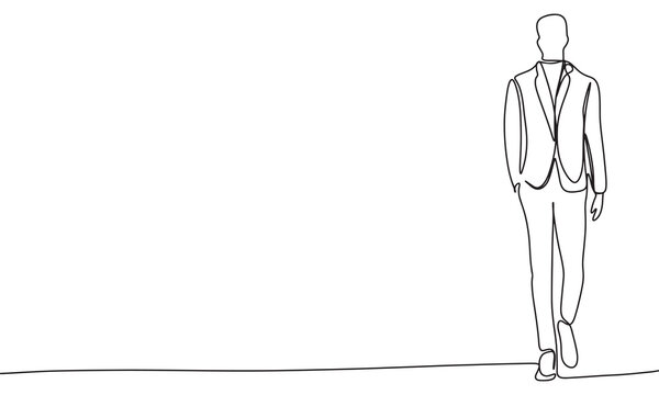 recommend clip art: Fashion man silhouette one line line continuous. Line art man's silhouette. Hand drawn vector art.