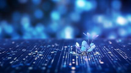 Abstract background, combining nature and computer technology