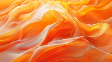 Obraz premium Smooth orange wave design, abstract and vibrant, dynamic flowing lines, perfect for modern and creative projects, bright and energetic, seamless motion, contemporary style