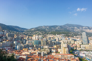Obraz premium Panoramic view of Monte Carlo marina and cityscape
