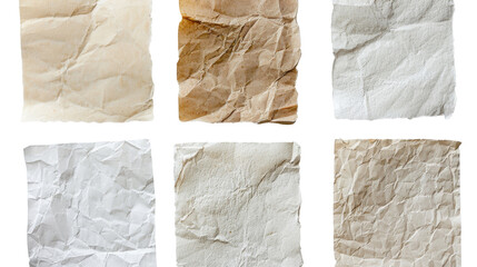 Paper in row Index Card on transparent background