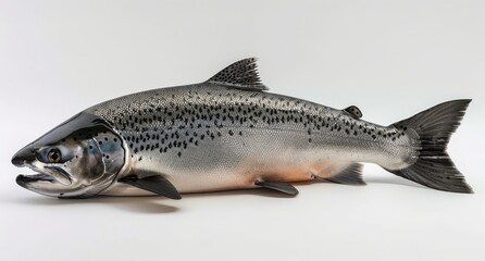 Naklejka premium The spawning phase of the Chinook salmon and the Pacific salmon