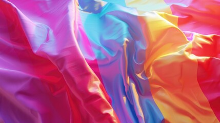 Obraz premium Rainbow Cloth Close-Up