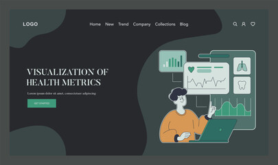 Wellness Monitoring. Flat Vector Illustration