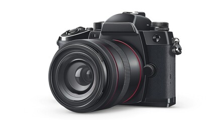 Fototapeta premium A camera with a lens attached, suitable for various photography uses