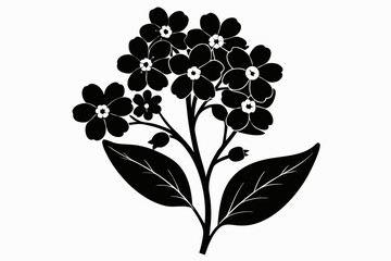 Black tropical exotic hibiscus flowers vector