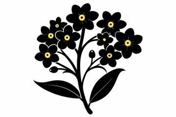 Black flower icon design vector