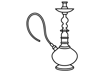 Hookah Lounge Bar Relax Equipment Vintage Vector