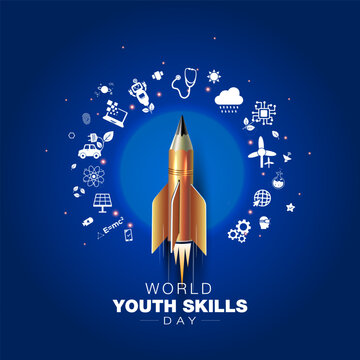 Modern technology training education concept for World Youth Skills Day.