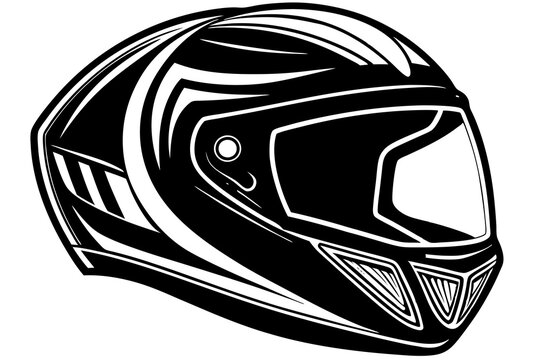 recommend clip art: Motorcycle helmet silhouette vector