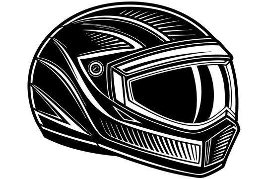 recommend clip art: Motorcycle helmet silhouette vector