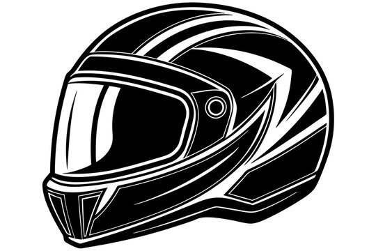recommend clip art: Motorcycle helmet silhouette vector