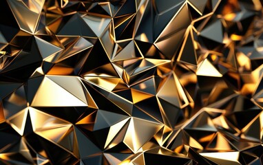Abstract Golden Triangles Background Texture