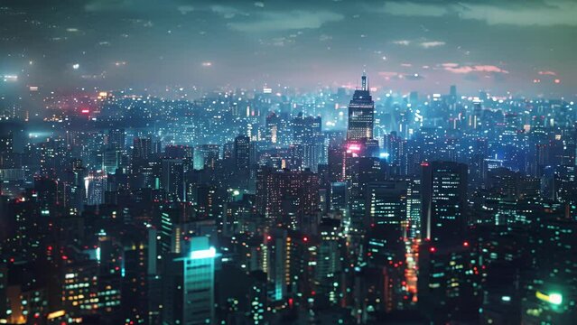 Amidst the chaotic city lights the ling sky particles offered a peaceful respite reminding one of the vastness of the universe.