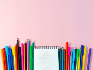 back to school concept with school supplies