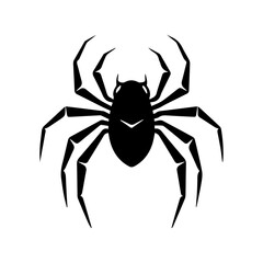 Spider icon or modern line symbol. Vector line art and icon design with bold outline. Black and white Pixel Perfect minimalistic symbol isolated white background. Silhouette simple thin sign