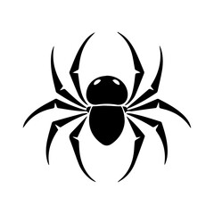 Spider icon or modern line symbol. Vector line art and icon design with bold outline. Black and white Pixel Perfect minimalistic symbol isolated white background. Silhouette simple thin sign