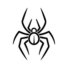 Spider icon or modern line symbol. Vector line art and icon design with bold outline. Black and white Pixel Perfect minimalistic symbol isolated white background. Silhouette simple thin sign